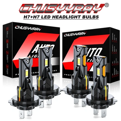Kit de 4 bombillas de faros LED H7 haz alto bajo para Volvo V70 1998-2000 Foto 1 de 4
