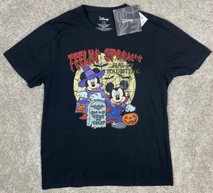 NWT Disney Halloween Mickey Minnie Tshirt SZ L Great for Not-So-Scary Party - Picture 1 of 5