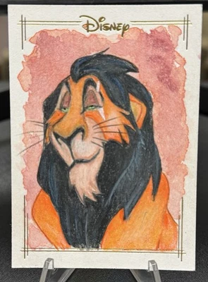 2025 Disney Topps Chrome Sapphire SCAR 1/1 Sketch Julie-Anne - Image 1 of 2