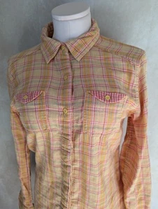 The North Face Plaid Button Down Shirt Women's Medium Roll Tab Cotton Outdoor - Picture 1 of 8