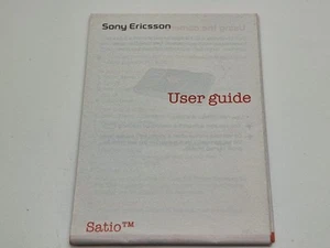 New Old Stock Sony Ericsson Satio English User Manual Guide UK3POST - Zdjęcie 1 z 4