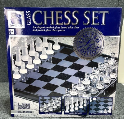 Pavilion Glass Chess Set 1999 / 2001 Limited Edition Complete Clean Board Game - Image 1 of 4