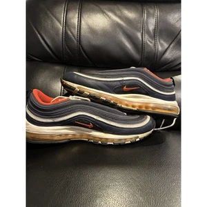 Nike Air Max 97 Midnight Navy Habanero Red White 921826-403 Men’s Size 12 - Picture 1 of 6