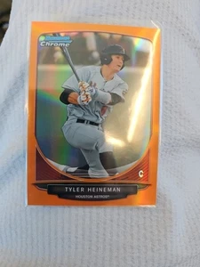 2013 Bowman Chrome Prospects Tyler Heineman Orange Refractor /25 Astros Blue Jay - Picture 1 of 3