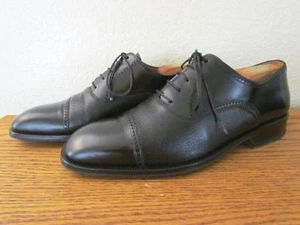 Magnanni Cap Toe Oxfords Black Leather Model 9249 Mens 9.5 EU 42.5 M Medium EUC - Imagen 1 de 11