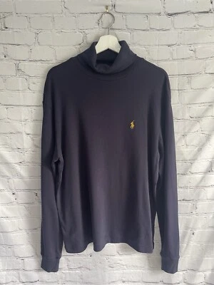Ralph Lauren Polo Vintage 90's/Y2K Navy Cotton Polo Neck Size Medium - Image 1 of 4