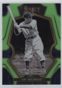 2023 Panini Select Premier Level Neon Green Prizm /75 Lou Boudreau #170 HOF