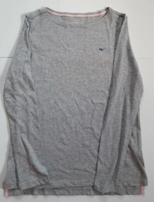 Camiseta Vineyard Vines Niñas Manga Larga Cuello Barco Simple Talla XL (16) Gris 7K000005 Foto 1 de 3