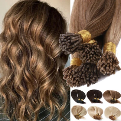 Micro NANO Ring Pre Bonded 100% Remy Human Hair Extension I Tip Stick Bead Brown - Image 1 of 4