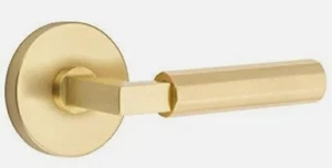 Emtek 5109US4 Select Passage, Disk Rosette, L-Square Stem, Faceted Handle US4 RH - Picture 1 of 1