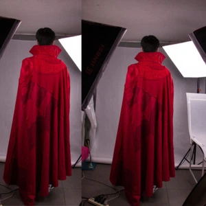 Movie Doctor Strange Cloak Robe Cosplay Dr. Steve Red Cloak Robe Adult Costumes - Picture 1 of 12