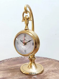Orologio da tavolo da appendere antico ottone piano da tavolo decorativo vintage regalo da collezione - Foto 1 di 5