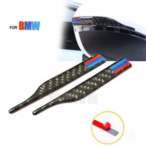 2Pcs Carbon Fiber Rearview Mirror Anti-Rub Trim Sticker For BMW 3 5 Series X3 X5