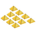 Flag Stands Mini Table Flag Holders Bases Square Gold Tone Pack of 24