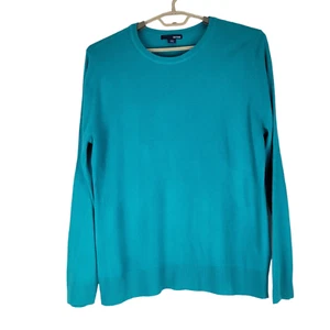 Basic Editions Womens Green Crew Neck Long Sleeve Pullover Sweater size XXL - Picture 1 of 7