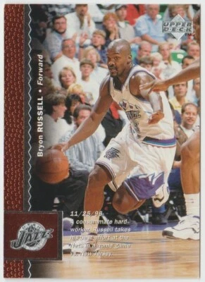 1996-97 Upper Deck Basketball #306 Bryon Russell - Utah Jazz - Image 1 of 2
