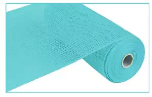 Poly Burlap Mesh Roll Turquoise blue 10" X 10 yards Craft Wreath DIY NEW - Picture 1 of 1