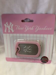New York Yankees Fragranced Dog Tag Necklace For Her Pink MLB