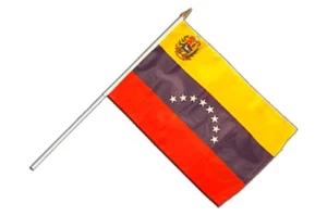 Venezuela 8 stelle con stemma bandiera a bastone bandiere bandiere bandiera a bastone 30x45 cm - Foto 1 di 1