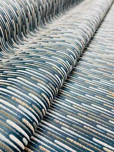 Tessuto Uph astratto geometrico acqua grigio blu teal di design - Foto 1 di 7