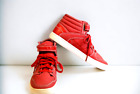 Levi's Red Mid Top Strap Lace Up & Loop Sneakers Kids Sz 5.5, Womens Sz 7-7.5