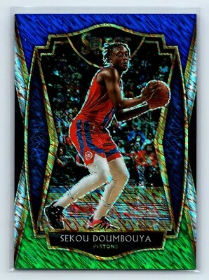 2020-21 Select SEKOU DOUMBOUYA Premier #107 Green Blue Shimmer Prizm /25 Pistons - Image 1 of 2