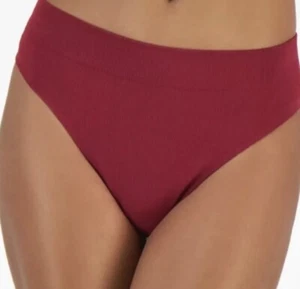 NUEVO CON ETIQUETAS JENNI Para mujeres Tanga acanalada sin costuras Corte alto Ropa interior Tarta de ciruela - Imagen 1 de 7