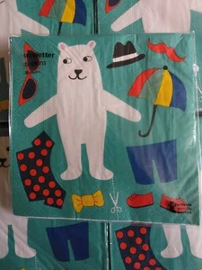 100 X SERVIETTES/NAPKINS 3 PLY SIZE 33cm X 33cm IDEAL FOR CHILDRENS PARTIES - Picture 1 of 4