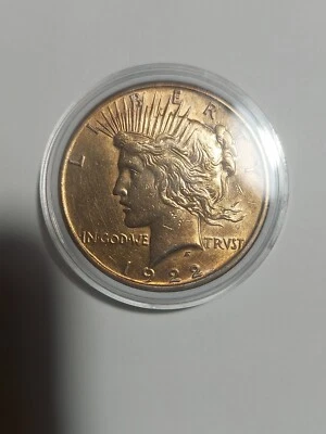 1922  Peace Silver Dollar Monster Gold Toned  - Image 1 of 4