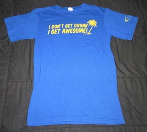  CAMISETA Drunk Get Awesome Adulto Talla Pequeña S Bermudas Beber Fiesta Vacaciones de Primavera - Imagen 1 de 1