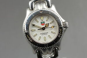 New Battery [N MINT] TAG HEUER S/el S99.015 White Quartz Women's Watch JAPAN.