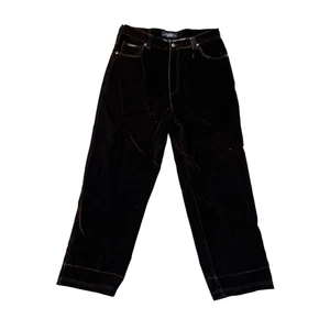 Jeans uomo marrone velluto relaxed larghi Y2K 36x30 rari knockout firma hiphop - Foto 1 di 20
