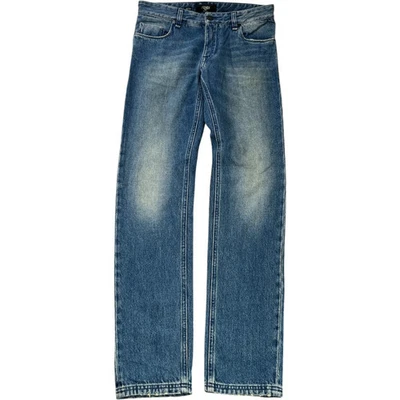 Pantalones de mezclilla Fendi para hombre con logotipo bordado con bolsillo cintura azul 34" Foto 1 de 4