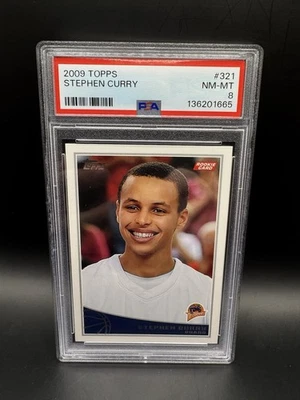 2009-10 Topps Stephen Curry #321 (RC) PSA 8 - Image 1 of 2
