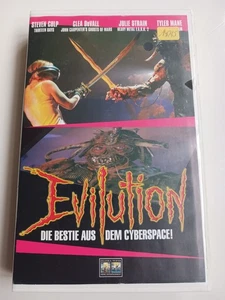 Evilution VHS 2002 Horror Sci-Fi Ex Rental Julie Strain Tyler Mane German Rare - Picture 1 of 11
