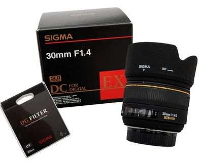 Sigma 30 f1.4 EX DC HSM Prime Lens for Nikon F Mount APS-C DSLR Open Box - Image 1 of 4