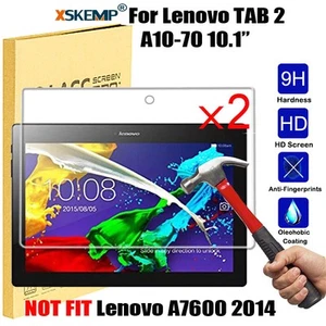 2Pcs Lenovo Tab 2 10.1 A10-70F Anti-Shatter Tempered Glass Film Screen Protector - Picture 1 of 15