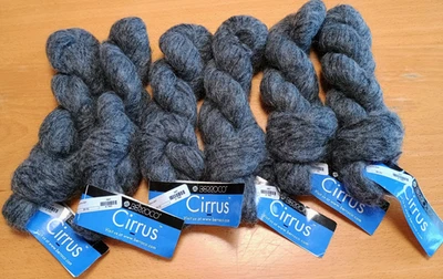 6 Hanks 150 г Berocco Cirrus 42% детский мохер 18% шерсть мериноса пряжа серый 2507 Италия - Изображение 1 из 4