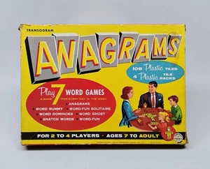 Vintage 1950's Transogram Anagrams Word Scrabble Games Complete w All 108 Pieces - Picture 1 of 11