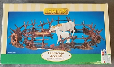 Lemax Split Rail Fence Village Collection Landscape Accents Set Farm Country VTG - Image 1 of 3