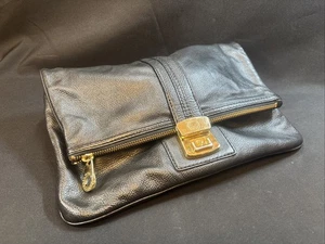 Marc Jacobs Large Airliner Clutch Black Leather EXCELLENT RARE! - Picture 1 of 22
