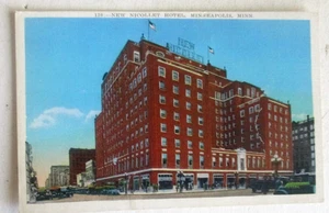 Vintage 1930er Leinen Postkarte von New Nicollet Hotel, Minneapolis, Minn. - Bild 1 von 2