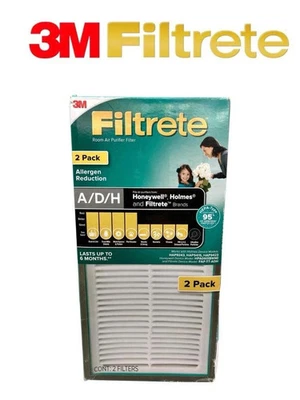 3M Filtrete A/D/H Allergen Air Purifier Filter 2 Pack Holmes Honeywell - Image 1 of 4