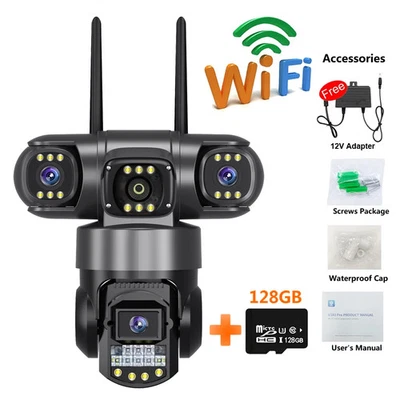 Cámara de Seguridad WiFi Bluetooth Inalámbrica Visión Nocturna Impermeable 2 Vías Audio Hogar Foto 1 de 4