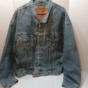 Vintage Levis Trucker Jacket 1993 Blue Denim 70598-4891 Made In USA Mens Size XL - Foto 1 di 13