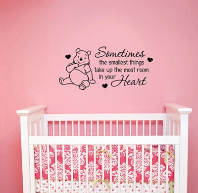 Disney Winnie the Pooh Quote Wall Decal Bear Vinyl Sticker Art Decor wtpo14 - Image 1 of 2