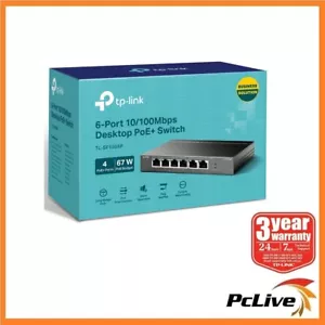 NEW TP-LINK TL-SF1006P 6 Port 100Mbps Desktop Ethernet Switch with 4 Port PoE+ - Picture 1 of 9