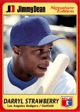 1991 Jimmy Dean Darryl Strawberry Los Angeles Dodgers #5