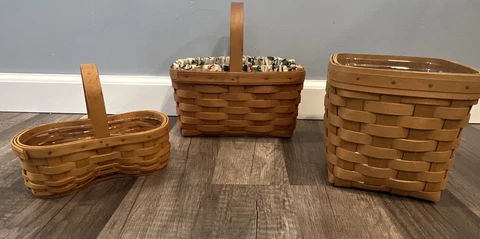 3 Longaberger baskets Cover