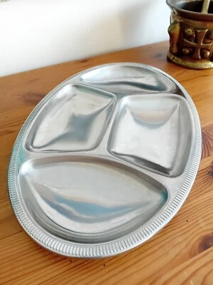 Jean Couzon Grand plat 4 compartiments L 38 cm Inox 18/10 - Photo 1/4